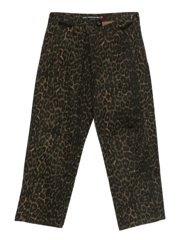 Andersson Bell animal-print Pants | Green | FARFETCH CA
