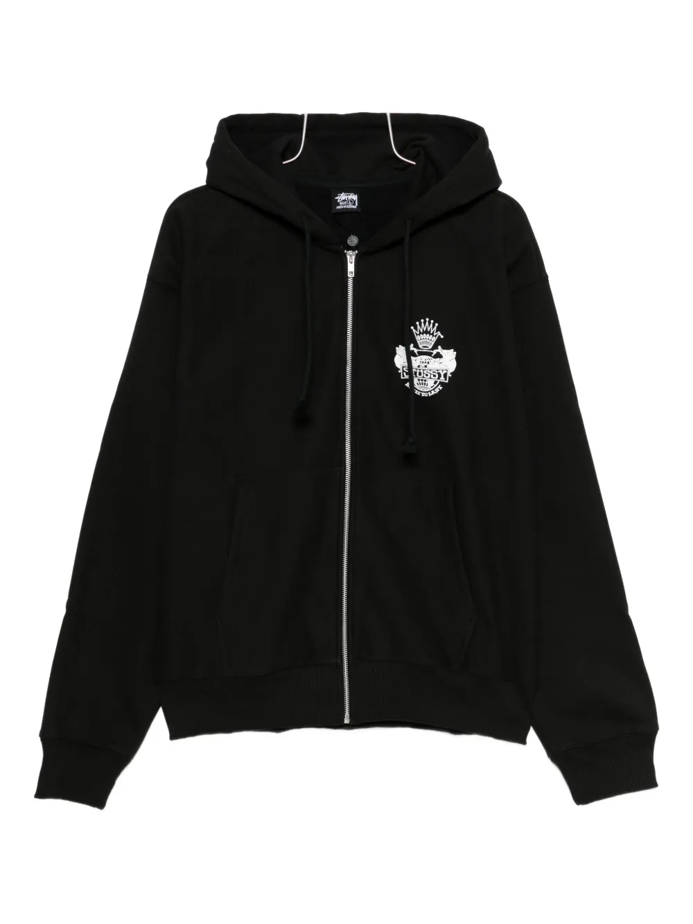 Stüssy logo-print hoodie | Black | Image 1
