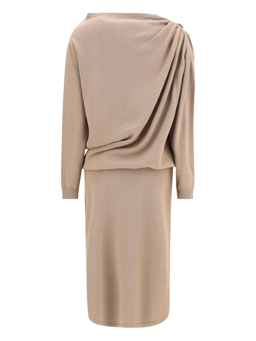 Fabiana Filippi embellished drape-detail dress - Beige