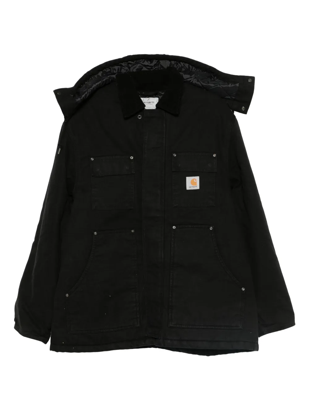 Carhartt WIP hooded cotton jacket | Black | Image 1
