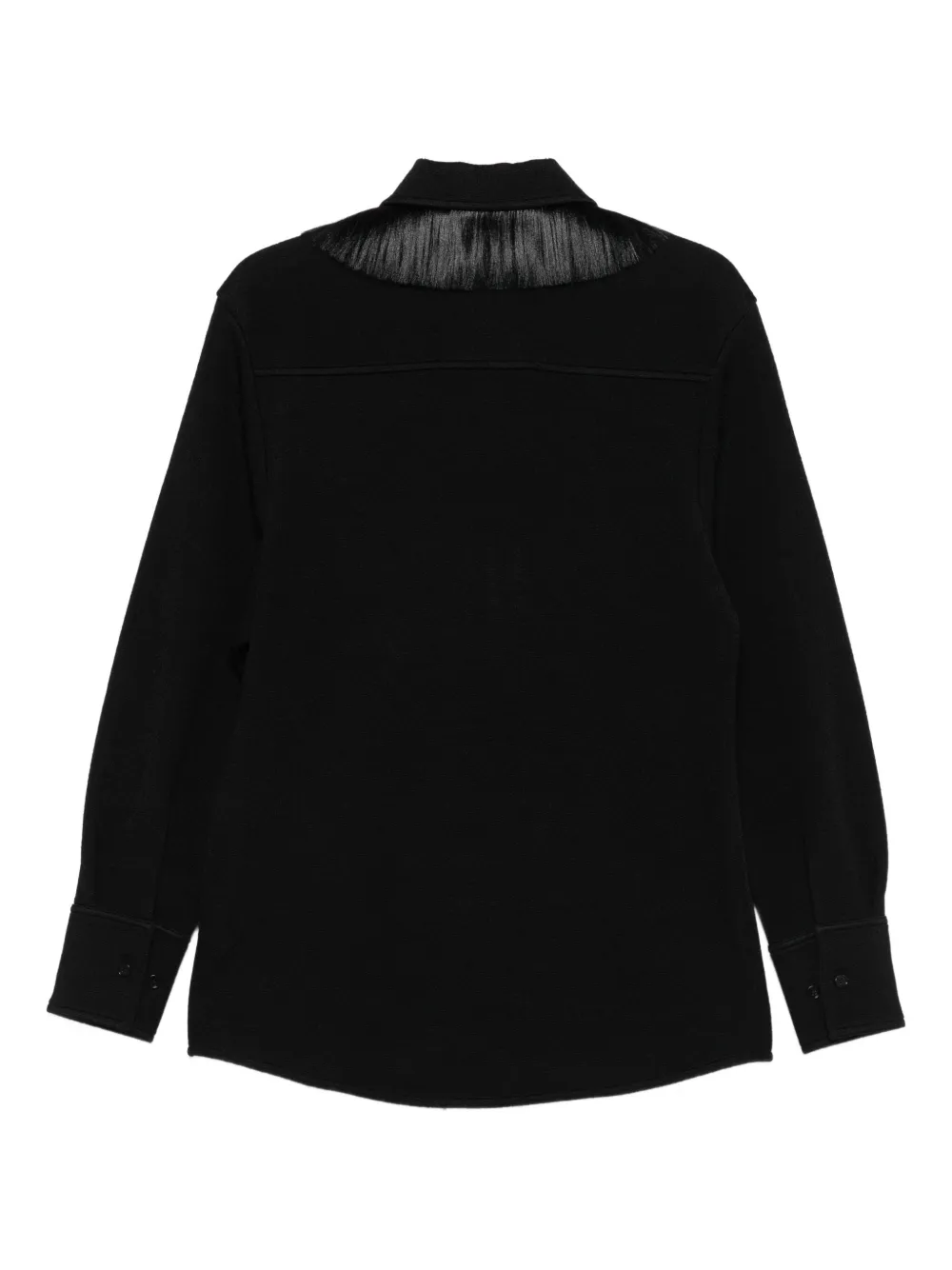 Jil Sander Fringed Jacket In Black