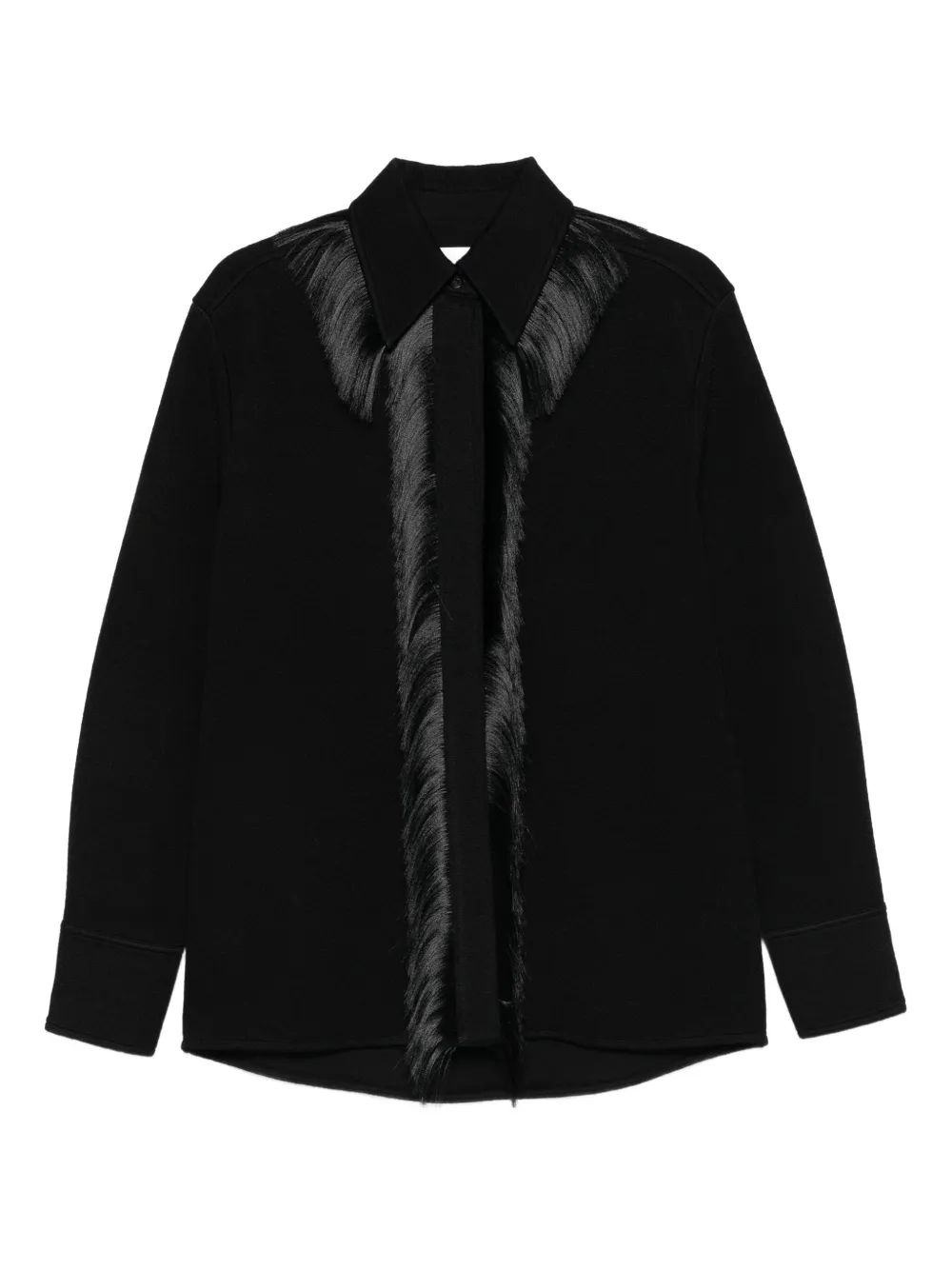 Jil Sander Fringed Jacket In Black