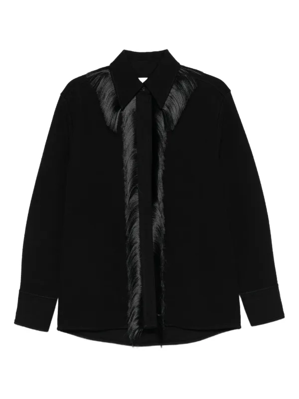 Jil Sander Fringed Jacket in Black