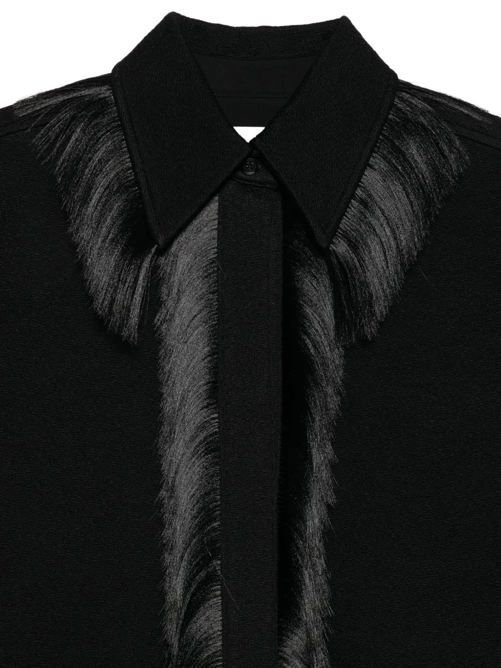 Jil Sander Fringed Jacket In Black