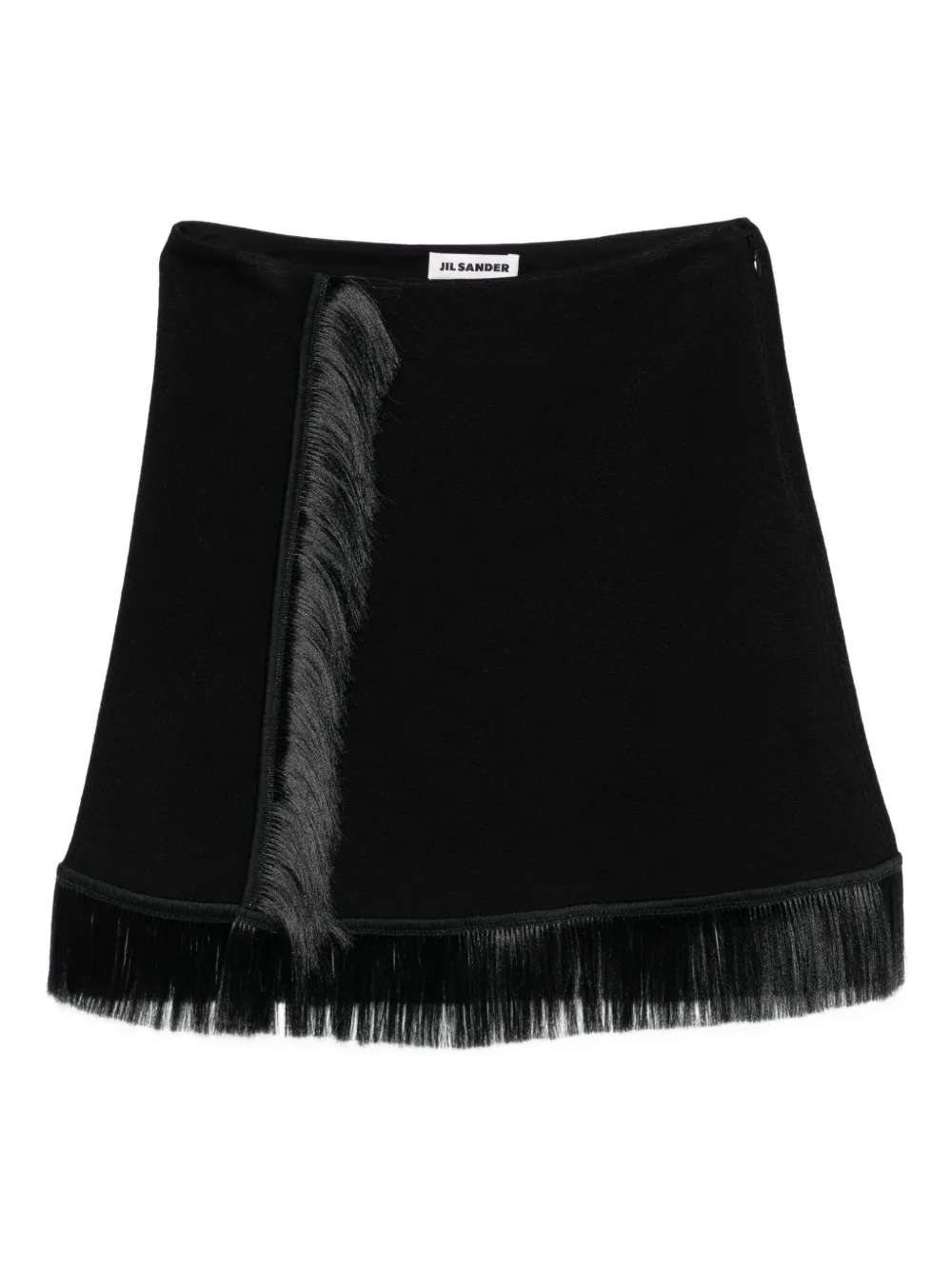 Jil Sander falda corta con flecos | negro | Image 1