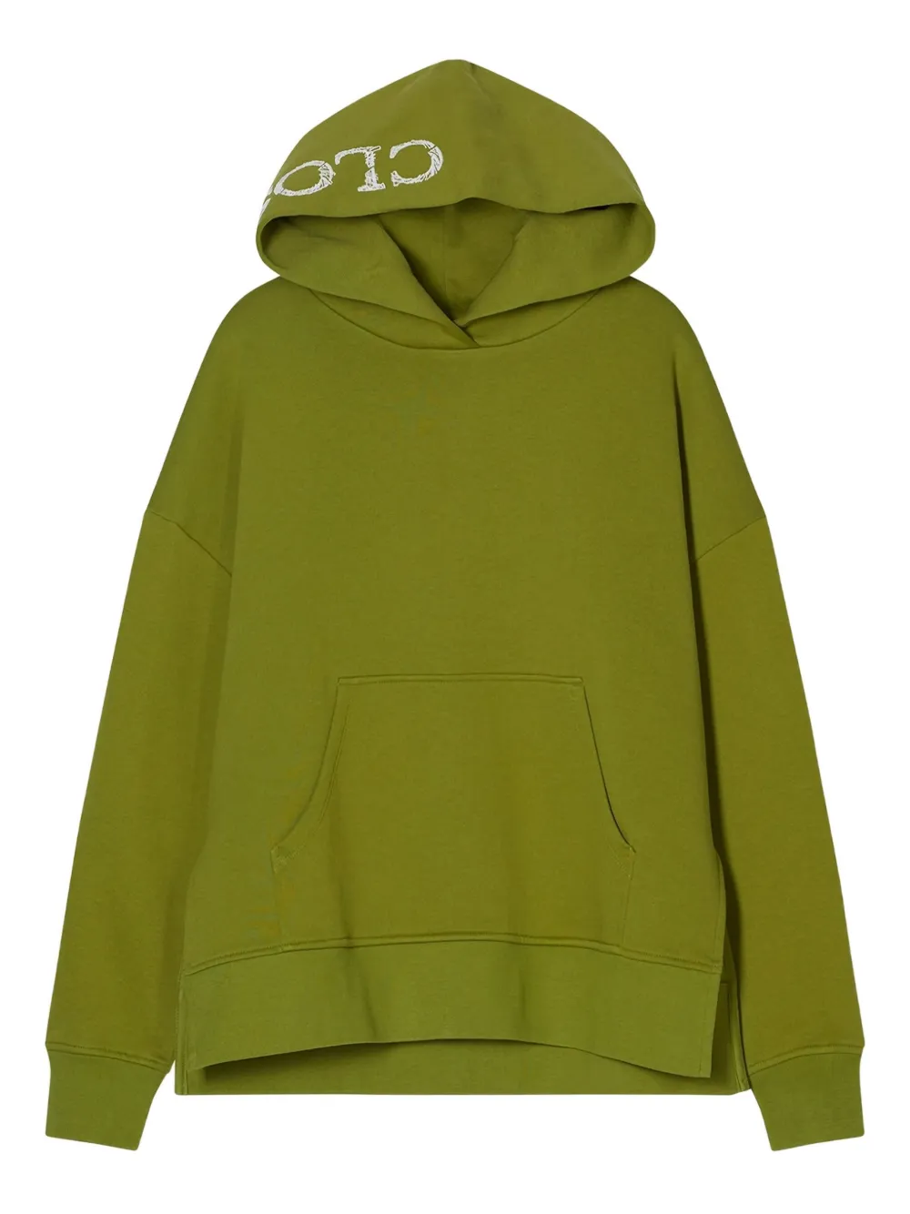 Closed Felpa con cappuccio e logo in cotone - Verde