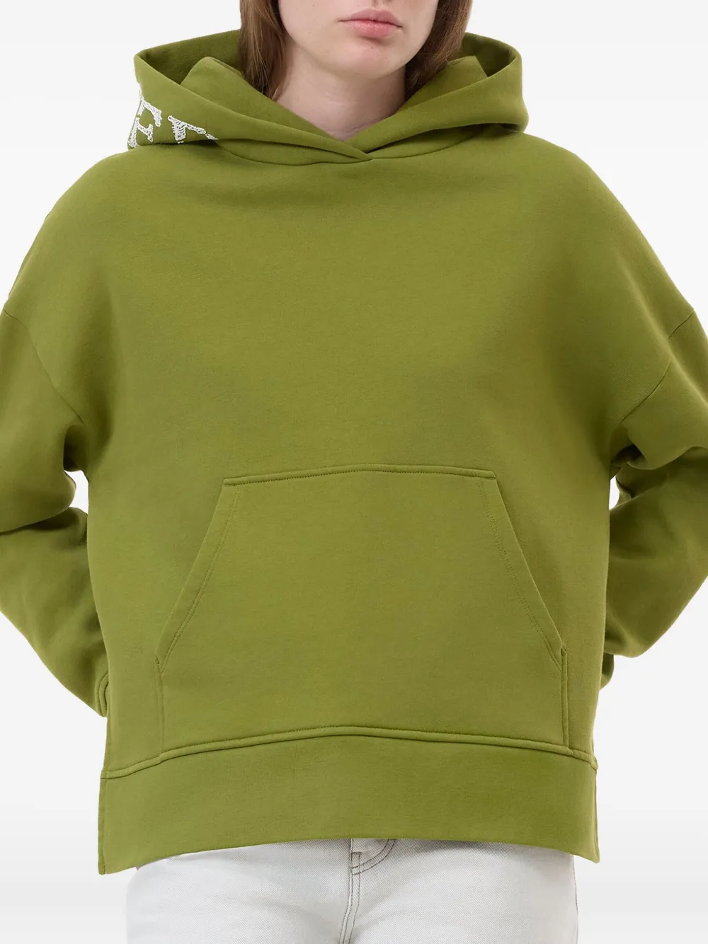 Closed Katoenen hoodie met geborduurd logo - Groen