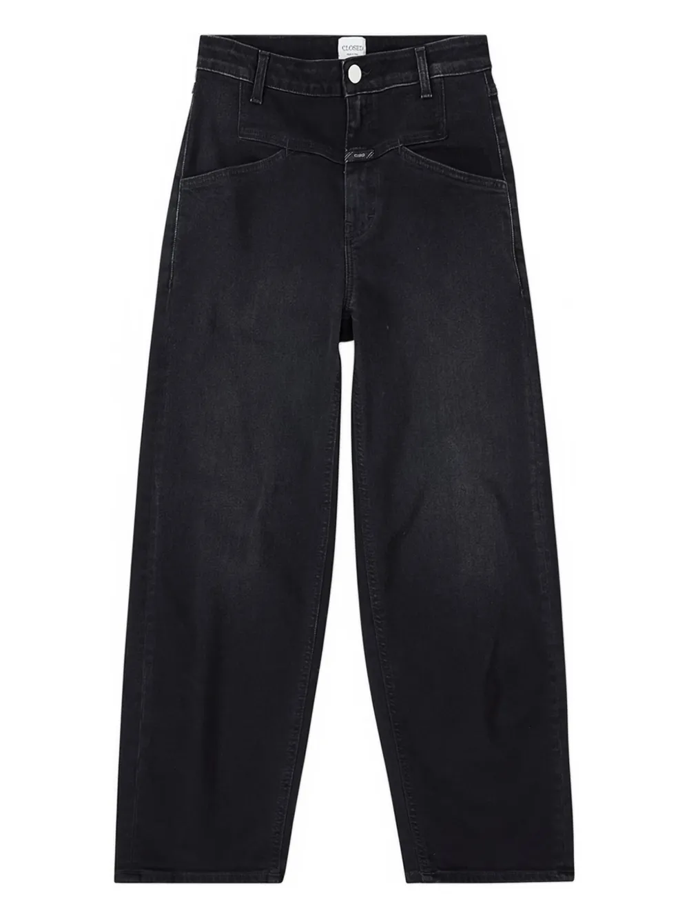 Closed Pocket-detail Cotton Jeans In Black