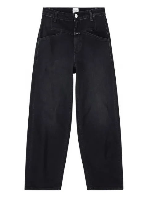 Closed pocket-detail cotton jeans