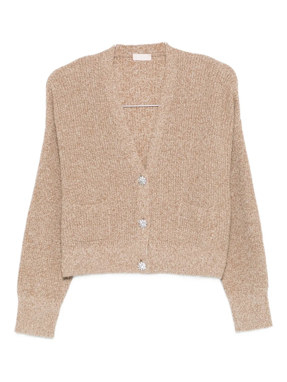 Liu •jo V-neck Cardigan In Brown