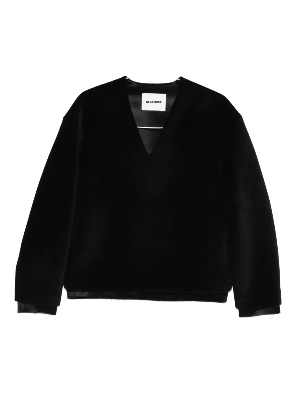 Jil Sander suéter con cuello en V | negro | Image 1