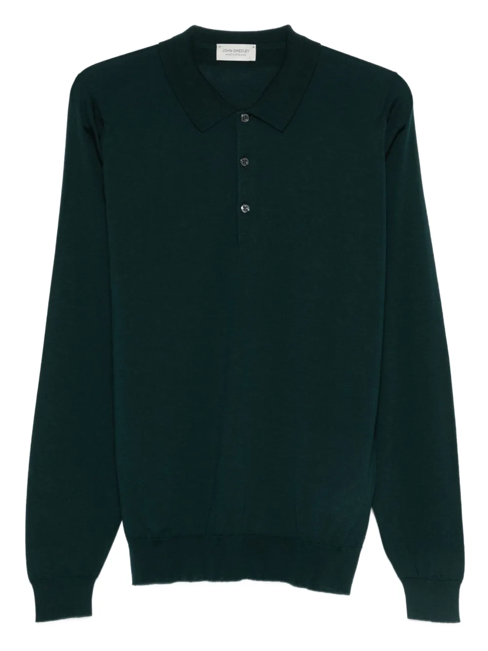 John Smedley Langärmeliges Poloshirt | Grün | Image 1