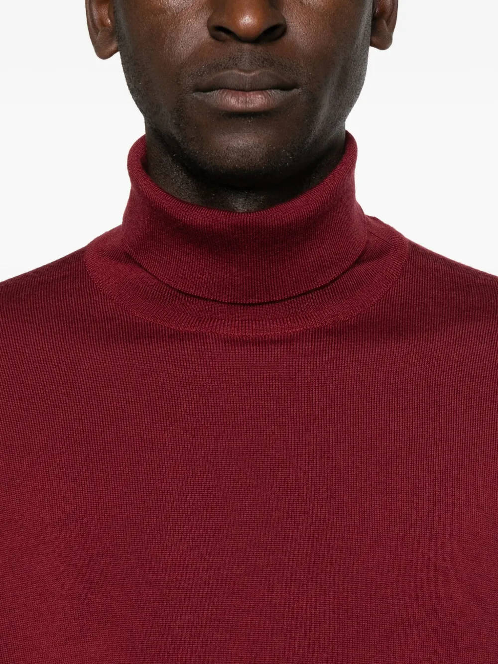 John Smedley Connell Roll-neck Sweater In Red