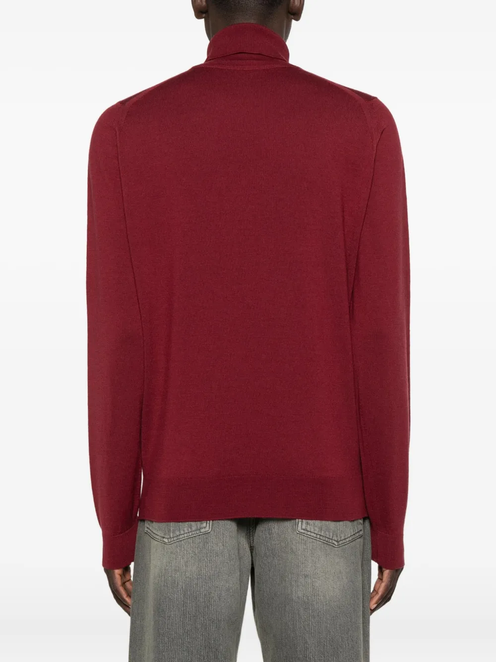 John Smedley Connell Roll-neck Sweater In Red