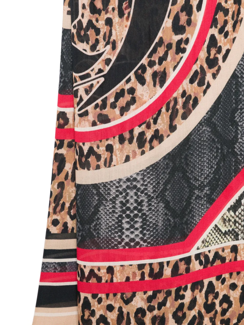 Just Cavalli Animal-print Scarf In Multi