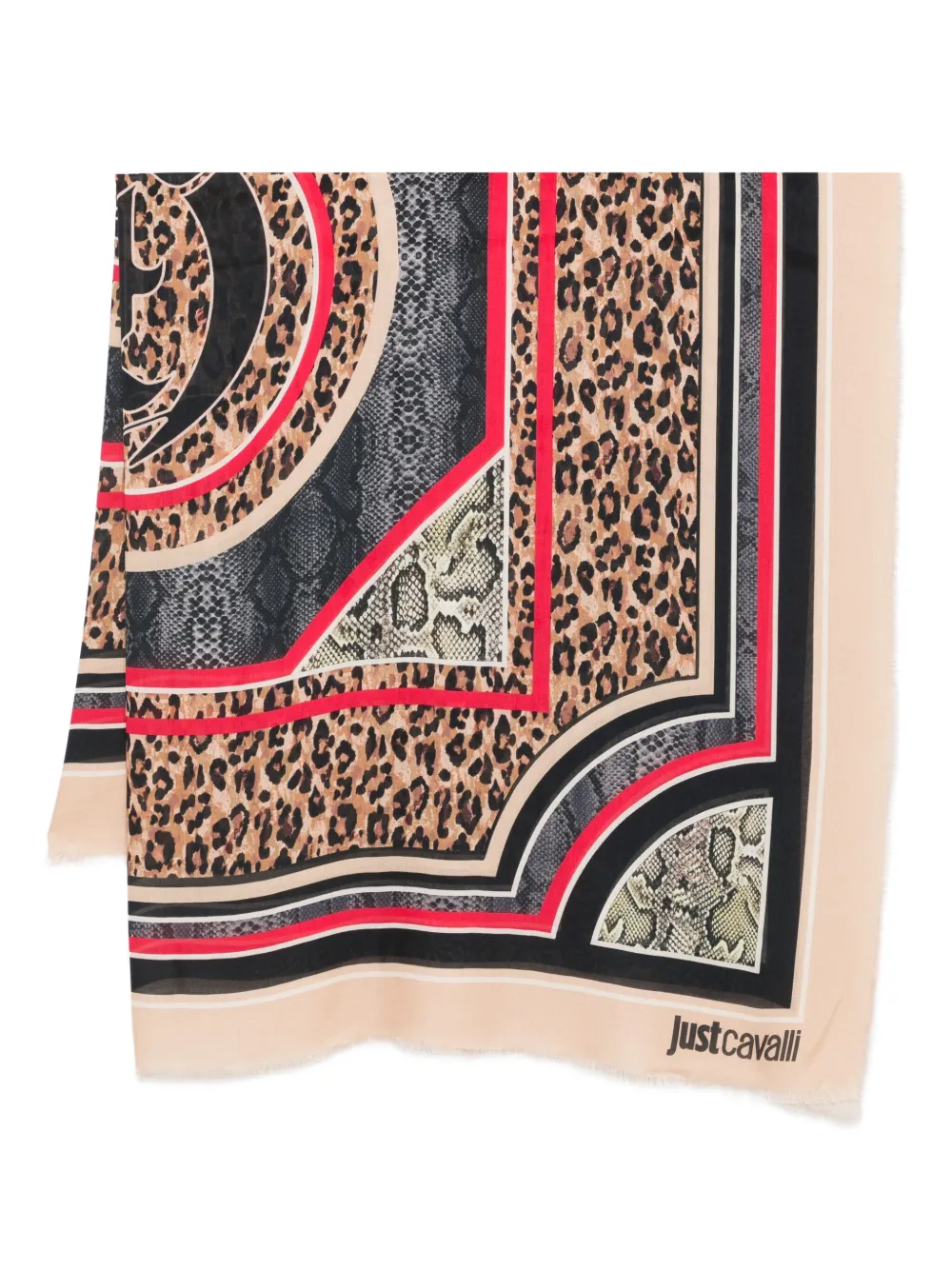 Just Cavalli Animal-print Scarf In Multi
