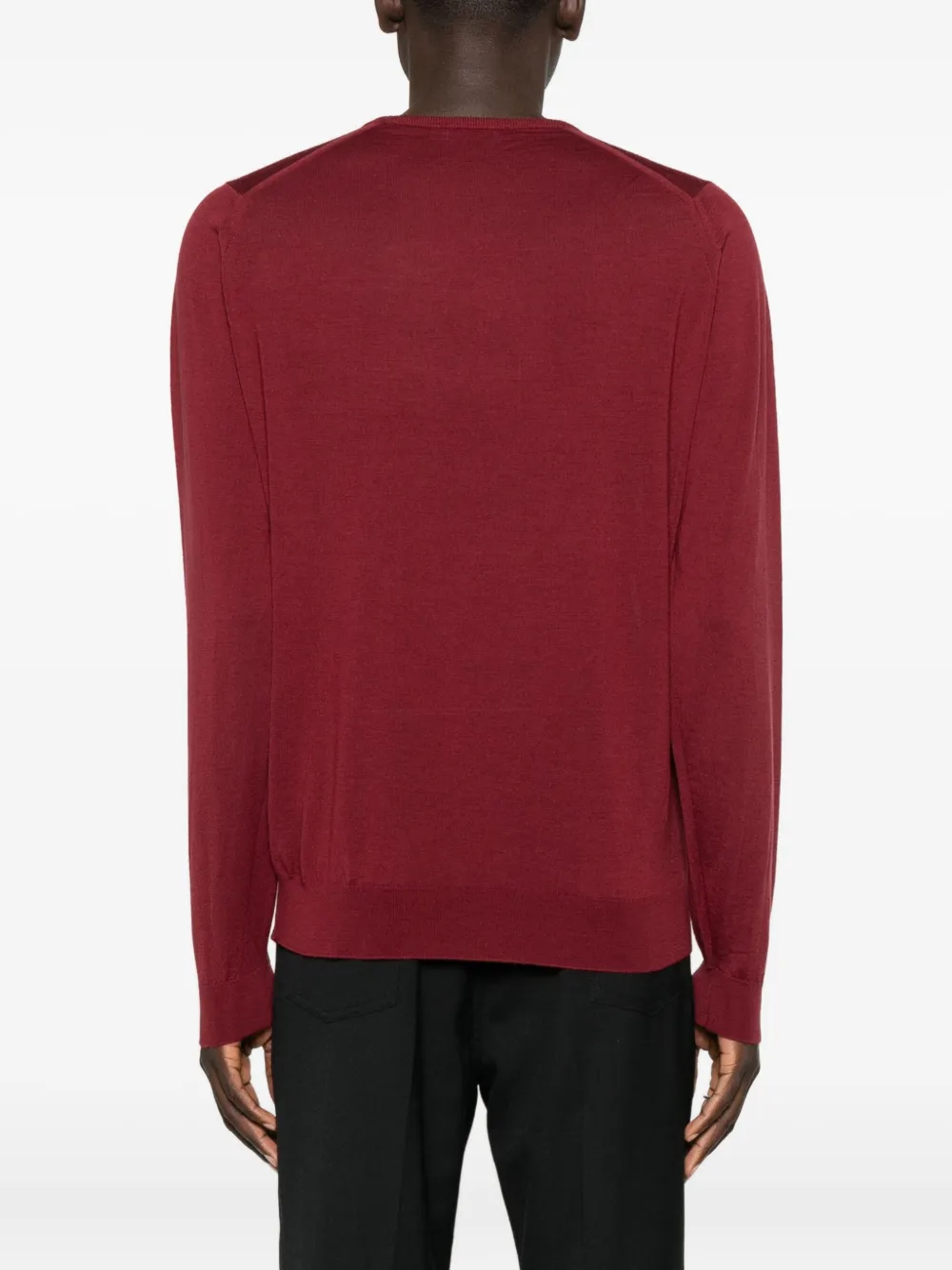 John Smedley Sweater met ronde hals Rood