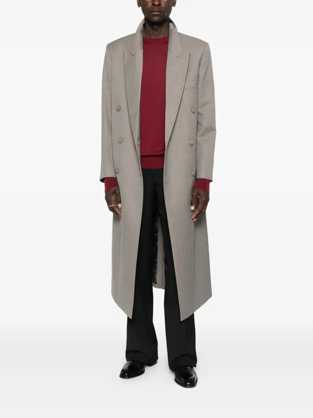 John Smedley crew neck sweater - Rood