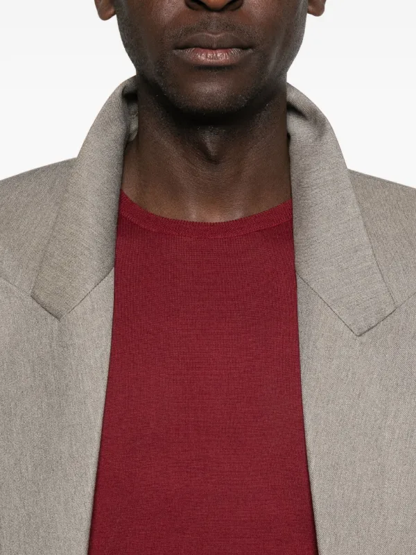 JOHN SMEDLEY : メリノウール クルーネック セーター John Smedley クルーネック セーター | レッド | FARFETCH JP