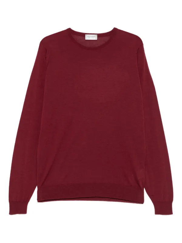 John Smedley Crew Neck Sweater Red FARFETCH PH