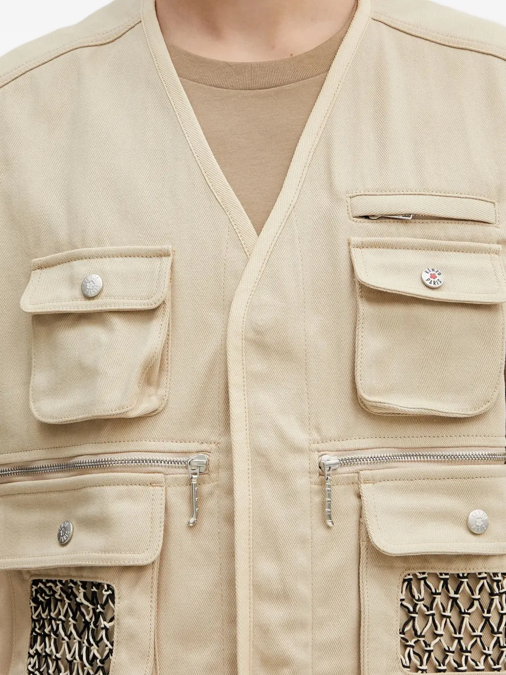 Kenzo Bodywarmer met ritszak Beige