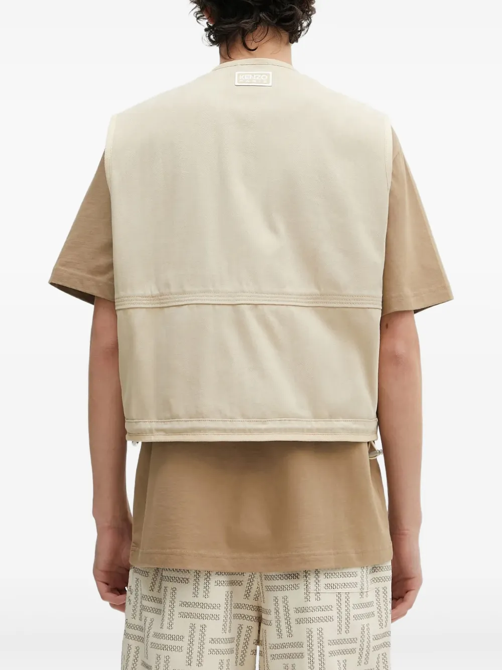 Kenzo Bodywarmer met ritszak Beige