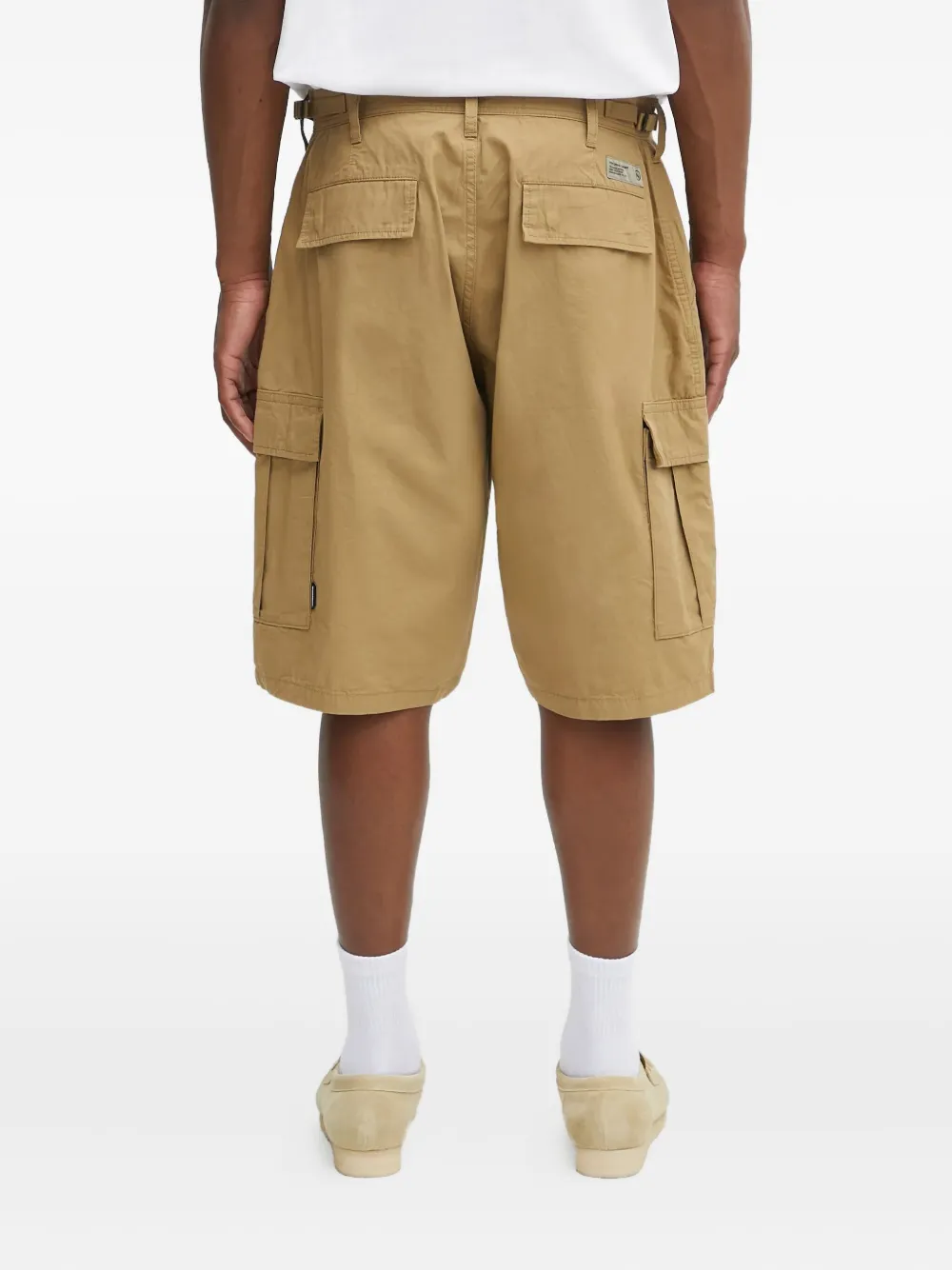 Neighborhood Shorts met cargo zak Beige