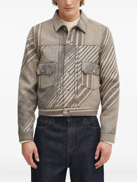 Kenzo chaqueta a rayas con motivo de espiga