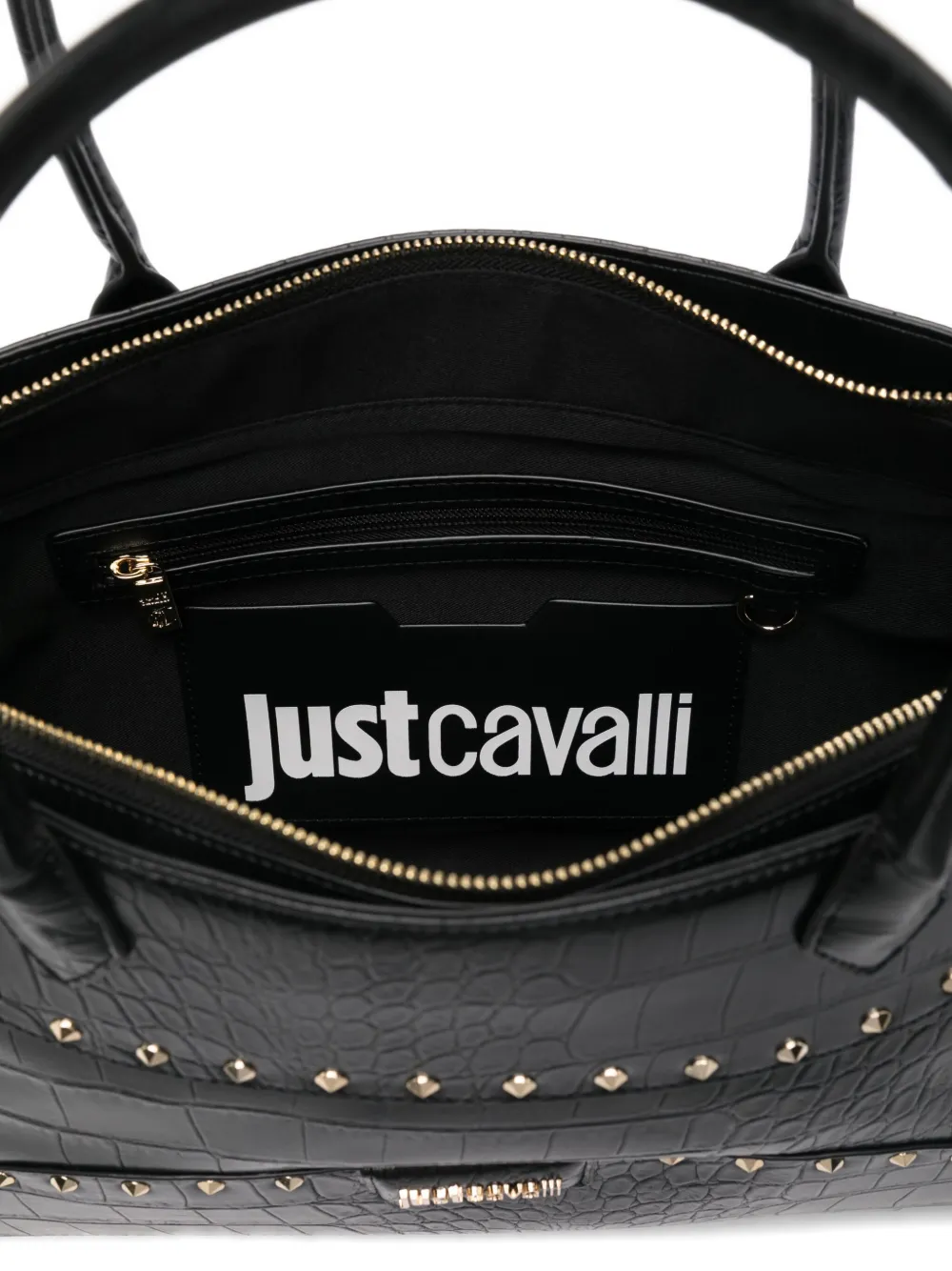 Just Cavalli Shopper met studs Zwart
