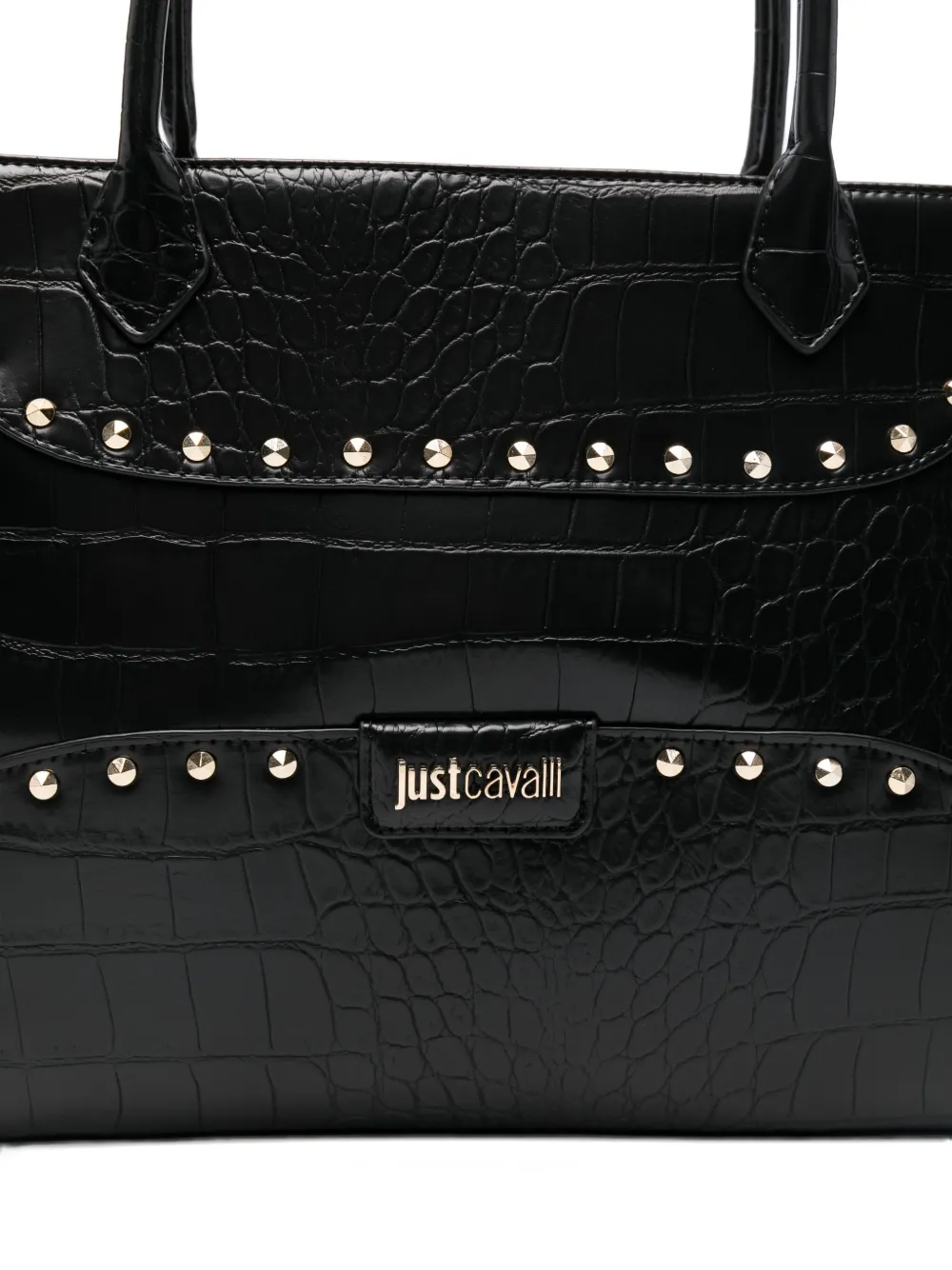 Just Cavalli Shopper met studs Zwart
