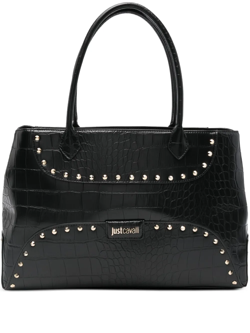 Just Cavalli studded tote bag | Black | Image 1