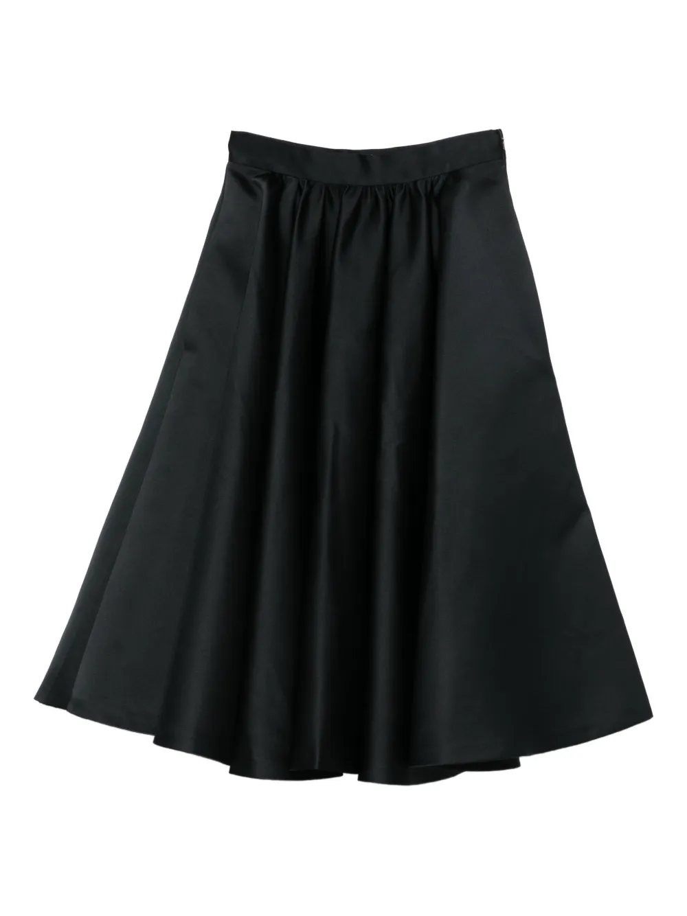Max Mara A-line Gathered Skirt In Black