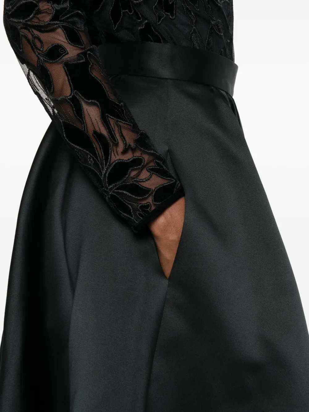 Max Mara A-line Gathered Skirt In Black