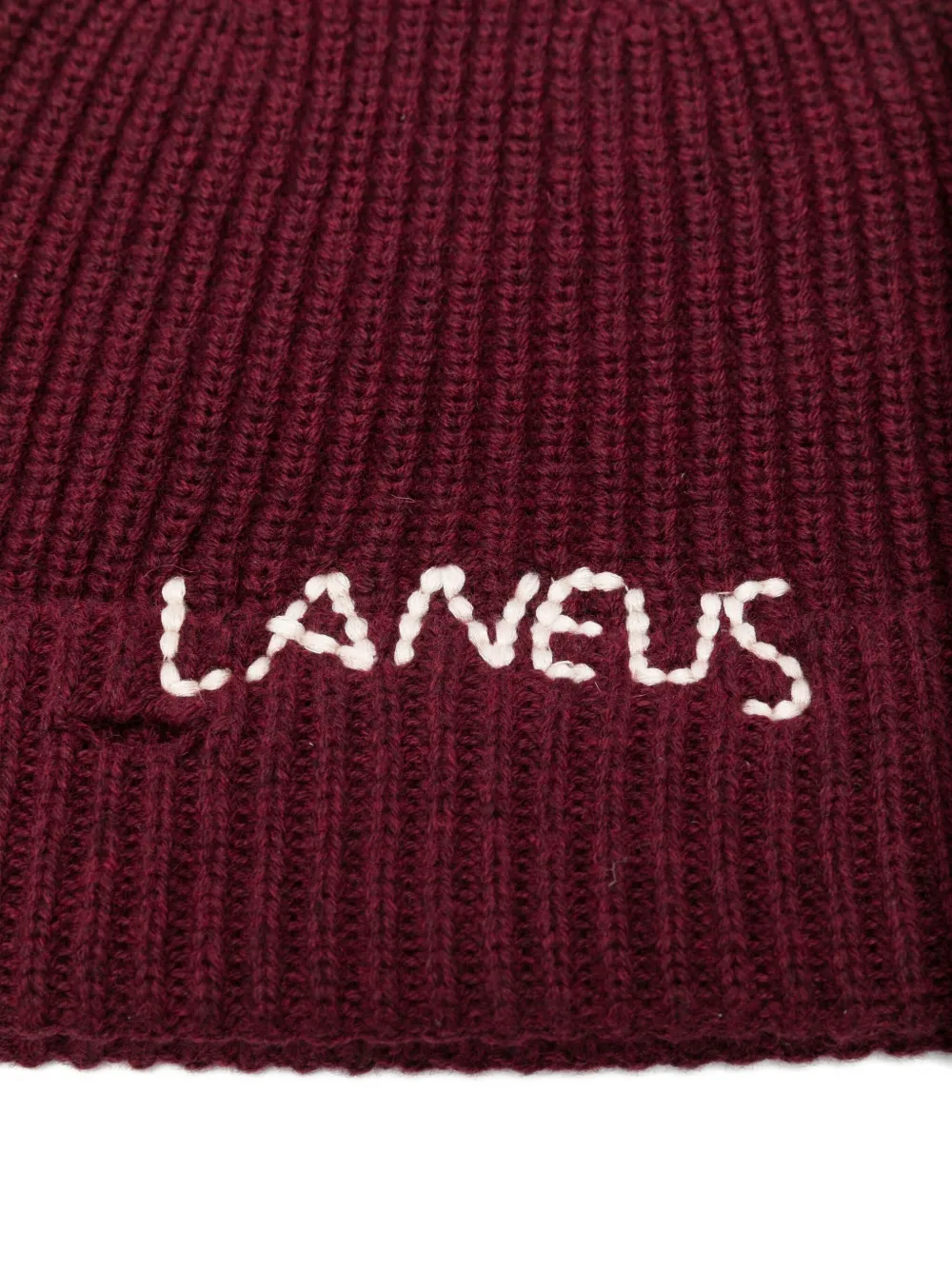 Laneus Muts met geborduurd logo Rood