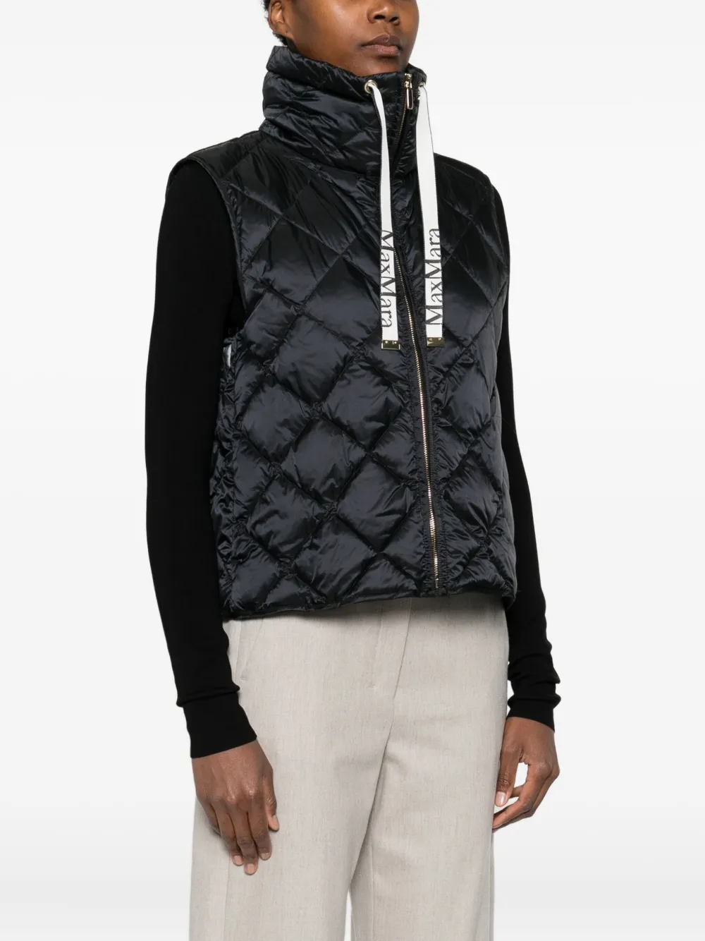 Max Mara Bodywarmer met ritssluiting Zwart