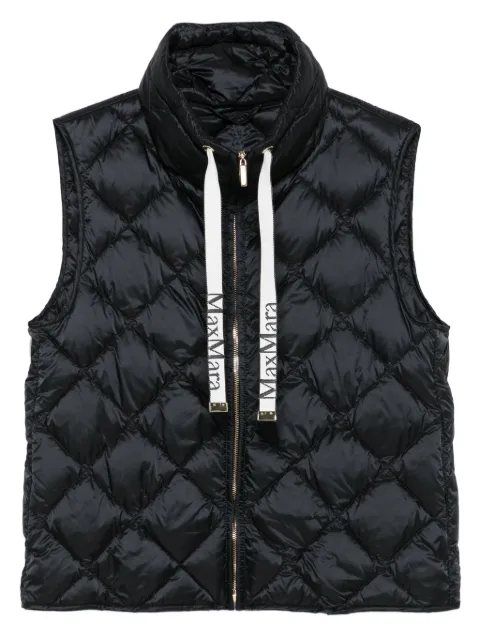 Max Mara quilted zip-fastening vest