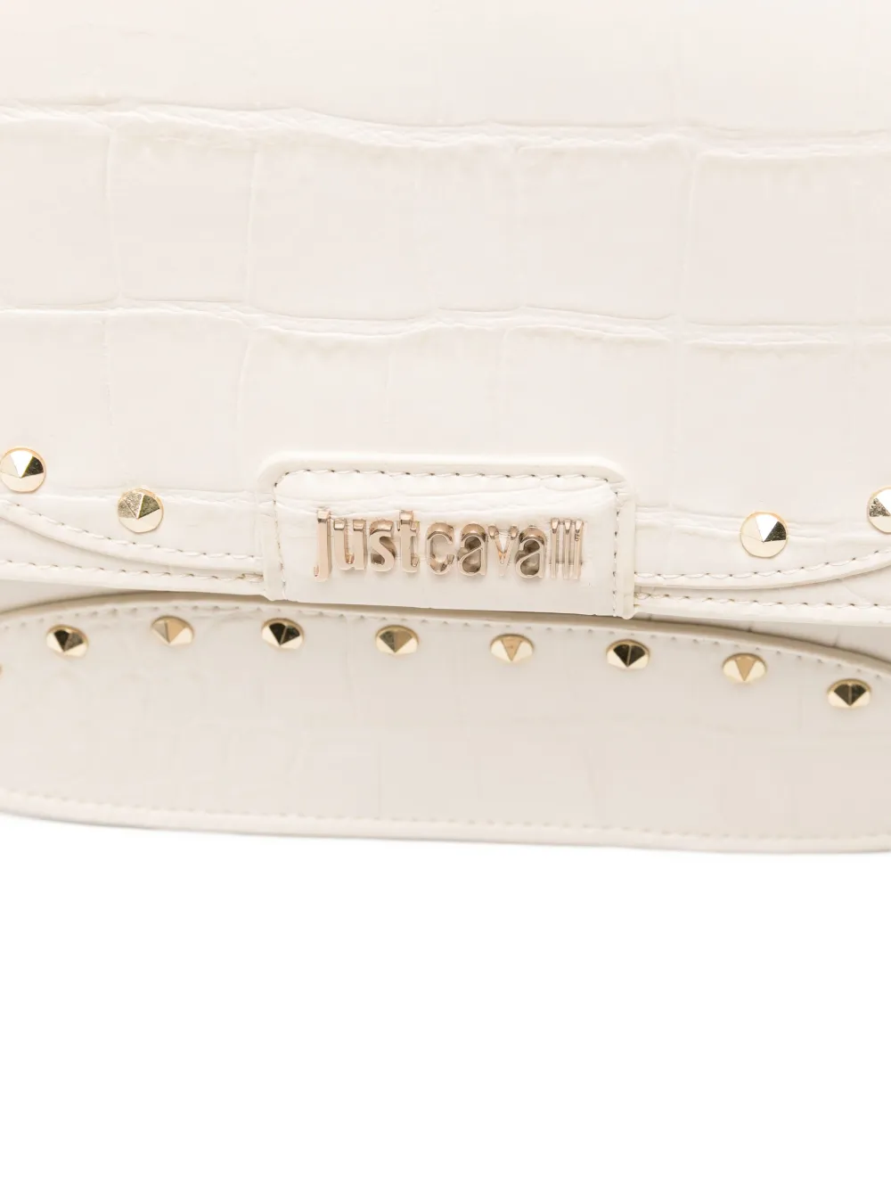 Just Cavalli Studded Tote Bag In White