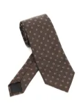 Zegna floral-pattern tie - Brown