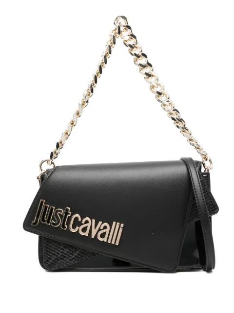 Just Cavalli logo-lettering shoulder bag