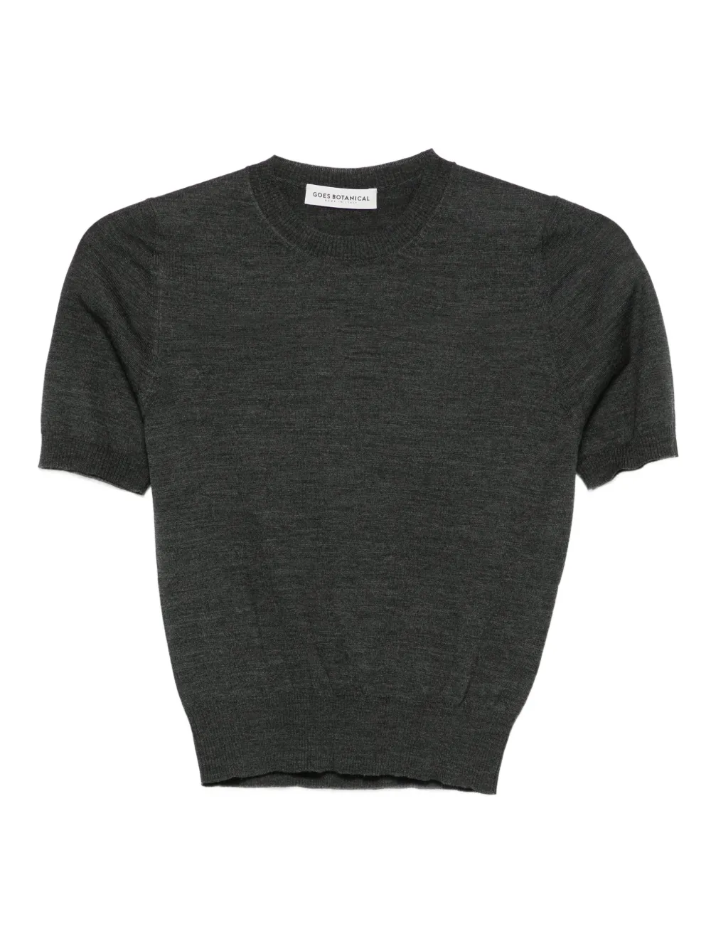 GOES BOTANICAL short-sleeve knitted top | Grey | Image 1