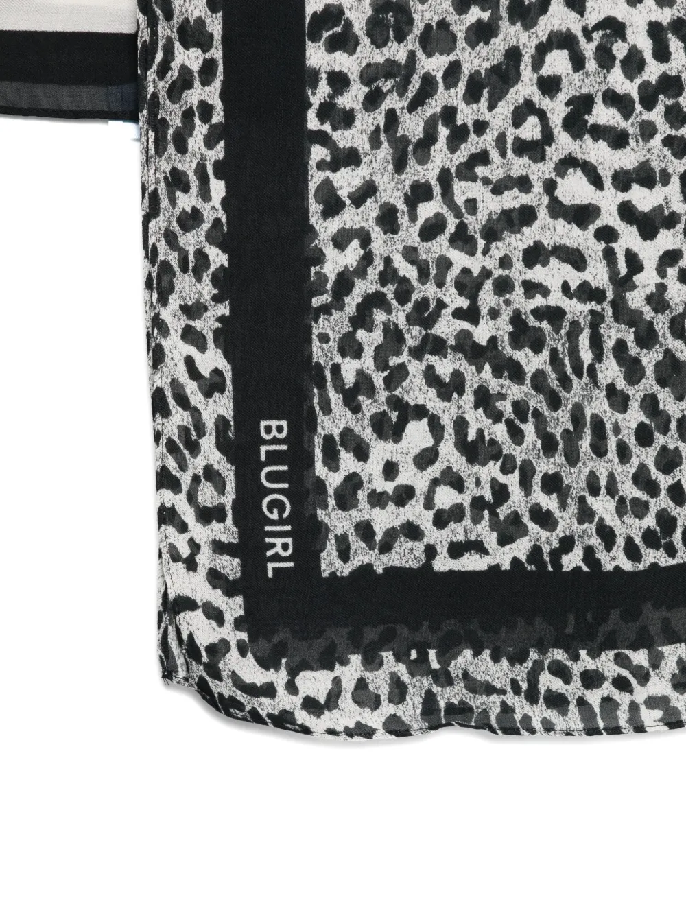 Blugirl animal-print scarf - Zwart