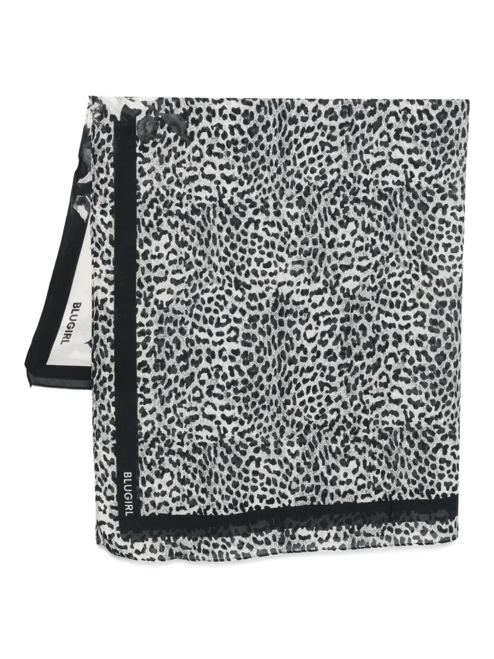 Blugirl animal-print scarf | Black | Image 1
