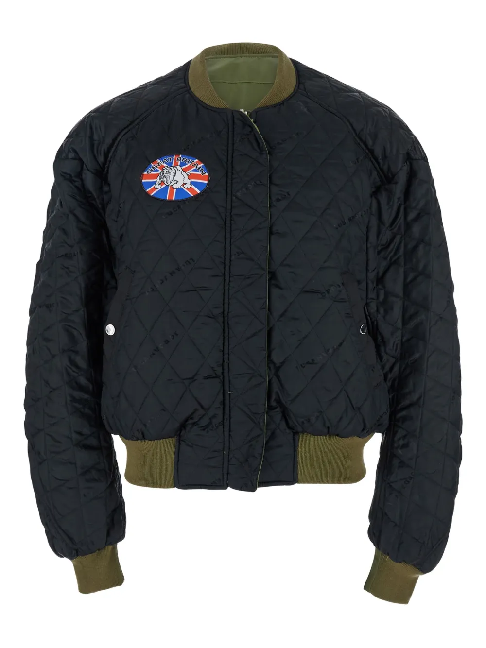 Jordanluca Bulldog Bomber Jacket In Green