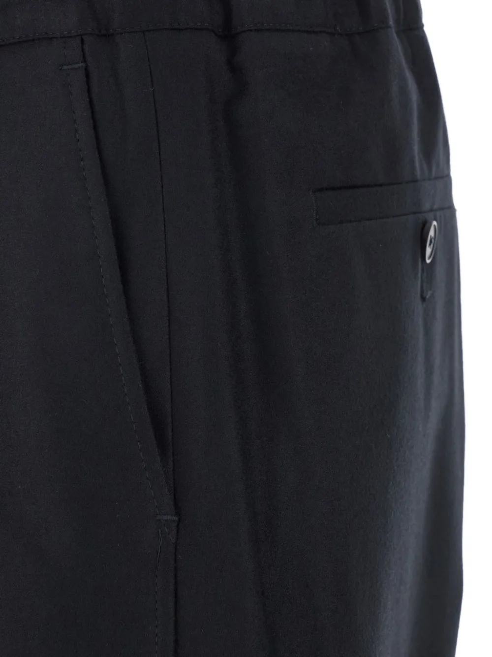 Low Brand Blue Pants With Elastic Waist And Belt Loops In Cotton Man In Black