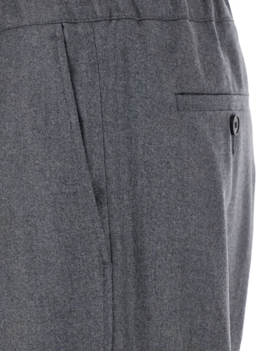 Low Brand Grey Pants With Elastic Waist In Cotton Man In Gray