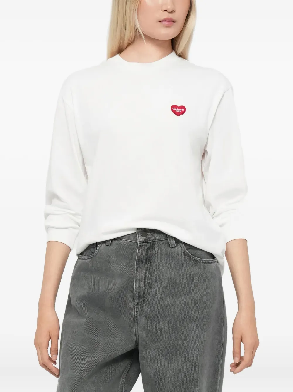 Carhartt WIP heart-patch T-shirt - Wit