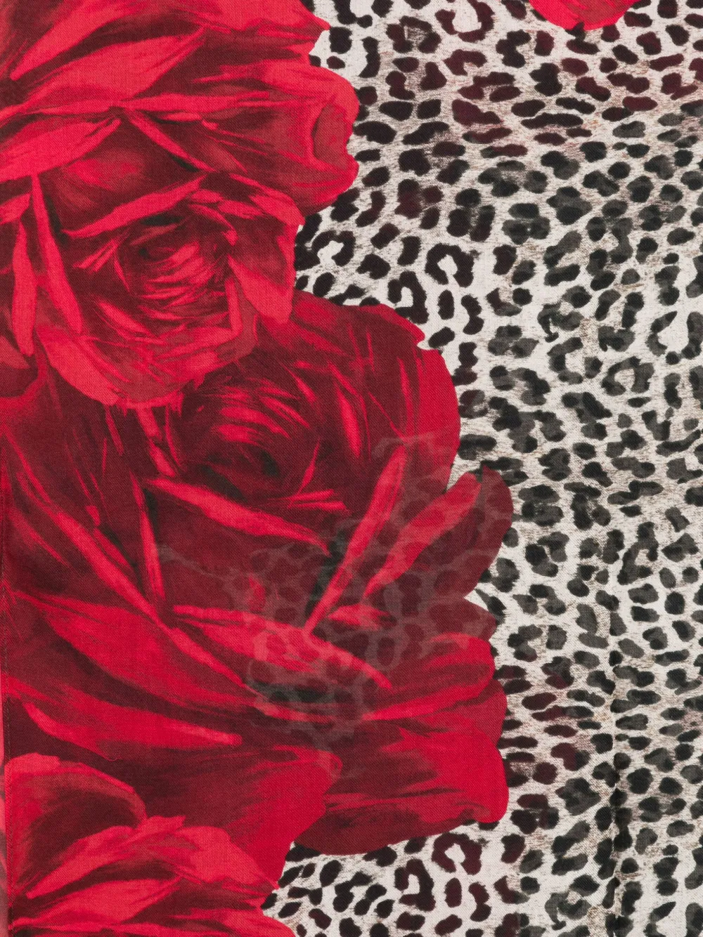 Blugirl floral animal-print scarf - Bruin