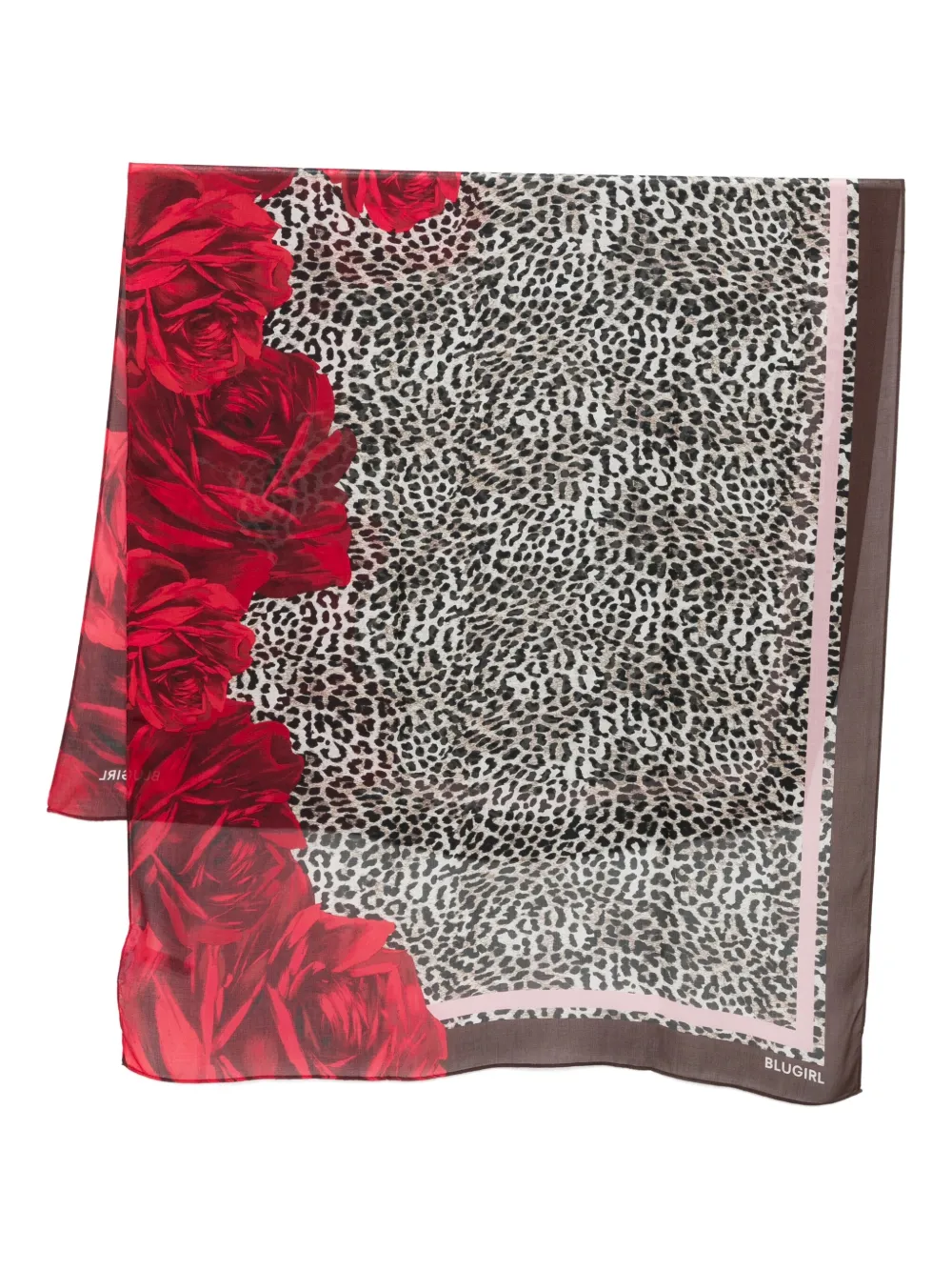Blugirl floral animal-print scarf | Brown | Image 1