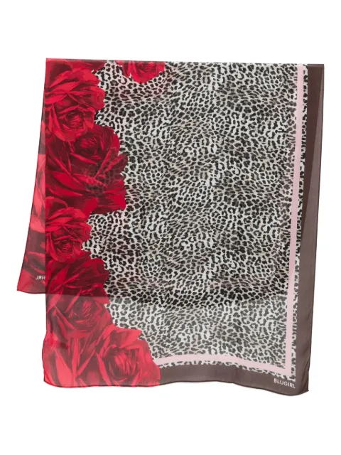 Blugirl floral animal-print scarf