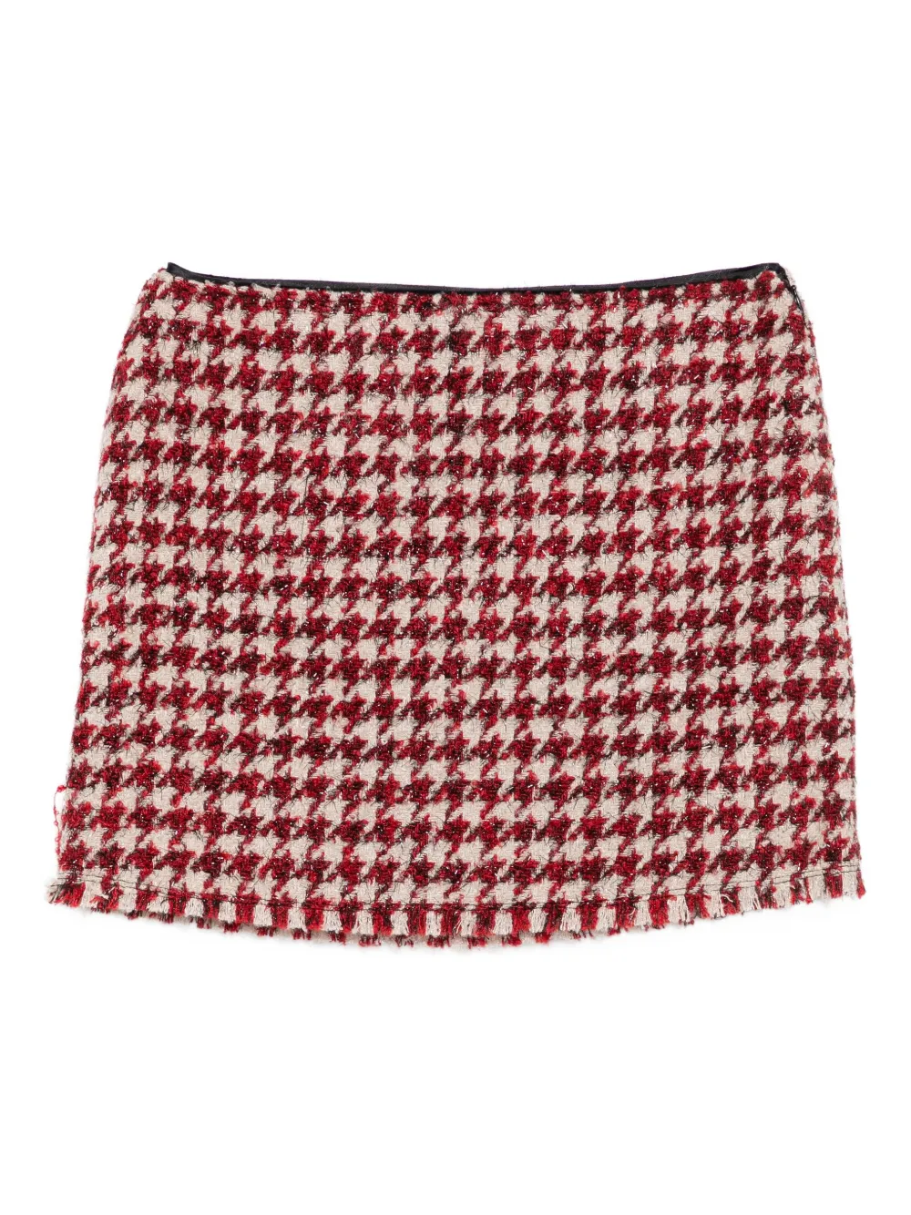 Liu •jo Houndstooth Straight Skirt In Multi